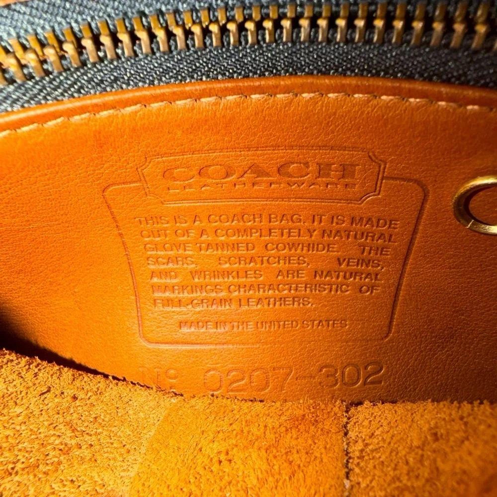 Vtg Coach Megan Tan Leather Crossbody Bag